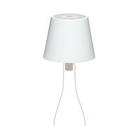 LA VILLE LUMIÈRE MarieB Wireless LED Rechargeable Dimmable Table Lamp - Abat Jour for Bedrooms, Hall, Desk - Aluminum, 48h, Indoor/Outdoor Use, Designed in Italy (Solid White)