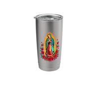 La Virgen De Guadalupe Surrounded By Roses Stainless Steel Insulated Tumbler