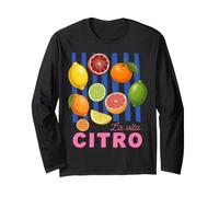 La Vita Citro Citrus Life Lemon Lime Orange Retro Fruit Long Sleeve T-Shirt