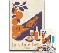 La vita è bella, Italia - life is beautiful p Jigsaw Puzzle, 1000 Piece | Choose a gift idea for puzzle lovers for year-end leisure time for calm winter leisure.