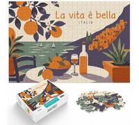 La vita è bella, Italia - life is beautiful p Jigsaw Puzzle, 1000 Piece | For an absorbing break from screens, this adult jigsaw puzzle with 1000 pieces offers a calm pastime at home.