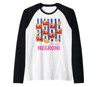 La Vita Negroni Italian Cocktails Drinks Retro Vintage Raglan Baseball Tee