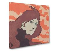 La Vitrioleuse by Eugene Grasset Classic Painting Canvas Wall Art Print Ready to Hang, Framed Picture for Living Room Bedroom Home Office Décor, 20x20 Inch (50x50 cm)