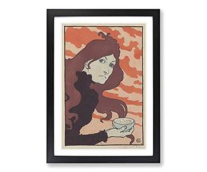 La Vitrioleuse by Eugene Grasset Framed Print | A2 Black Framed Wall Art | Ready to Hang | Modern Nature Picture | Living Room Bedroom Lounge Office