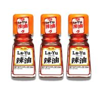 La-Yu Chilli Oil (S&B) - Pack of 3, 33ml Chili Oil Bottles - Spicy and Flavorful Condiment