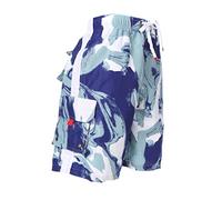 LA018113B - Mens Multi Color Wave Design Skate Surf Board Short/Swim Trunks - Navy/Medium