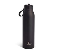 LA1 STG Modern Flip Bottle - 20 oz, Onyx Powder, Stainless Steel, Fitness, Sports, BPA Free, Double Wall Insulated, Flip Top Straw - Mannahydration