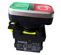 LA115-A5-11RD1 Waterproof 1NO LB 1NC 220V M22 Momentary Illuminated Flush Button Pushbutton Switch for Pump Control Cabinet