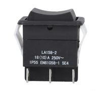 LA158-2 Replacement Rocker Switch, 250V 10A 6-Pin Industrial Pushbutton Switch for Lifting Equipment, Winch & Power Tools