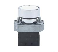 LA188 Series Zinc Alloy Push Button Switch with Indicator Light for Start Stop Functions in Factory Automation (white)
