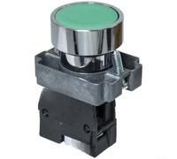 LA188 Series Zinc Alloy Push Button Switch with Indicator Light for Start Stop Functions in Factory Automation (Green)