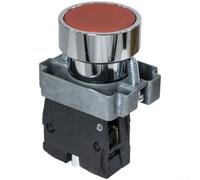 LA188 Zinc Alloy Push Button Switch 22mm Indicator Light Start Stop Key Switch Industrial Control Panel -40C to 85C Green Red Yellow Blue White Black(red)