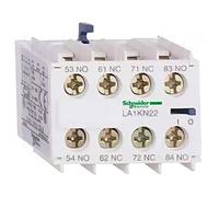 Schneider Electric, TeSys K - Auxiliary contact block - 2 NO + 2 NC - screw-clamps terminals, LA1KN22