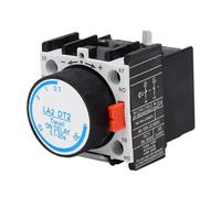 LA2 DT2 On Delay Timer Relay Auxiliary Contact Block, Adjustable 0.1-30s Time Delay, Industrial Contactor Control (LA2-DT2(0.1-30S))