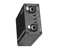 LA2XS Dual-Channel Audio Isolator with XLR and 6.35mm Jacks, Noise Canceller for Pro Sound Systems, Impedance Matching Transformer for Live Stage and Studio Recording, Black