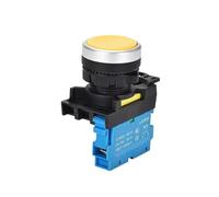 LA36M Push Button Switch Momentary Self-resetting Inching Switch Self-locking 22mm Instead Of XB2 LA38 Flat Button Red Green 2Pcs(Blue,SELF-LOCKING_1NC)