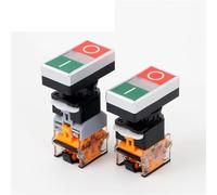 LA38-11D/RG Reset Double Positions Push Button Switch Red Green With Light Momentary 22mm 10Pcs(Brass Contact Light,ACDC 24V)