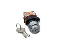 LA38-11Y/2 LA38-20Y/3 22mm Knob Selector Rotary Lock Key Switch 2 3 Position 1NO1NC 2NO with 2 Keys Latching Push Button Switch EFDSVUHE(3nd gear,Self-locking)