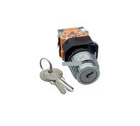 LA38-11Y/2 LA38-20Y/3 22mm Knob Selector Rotary Lock Key Switch 2 3 Position 1NO1NC 2NO with 2 Keys Latching Push Button Switch IDGTTLDF(3nd gear,Reset)