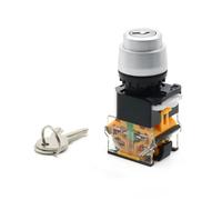 LA38-11Y/2 LA38-20Y/3 22mm Rotary Lock Whit Key Push Button Switch2 3 Position 1NO1NC 2NO 1Pcs(2NO 3 Position)