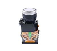 LA38 2 Position 1NO /1NC with LED Indicator Light 22mm Push Button Switch Series Knob(Blanc)