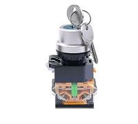 LA38 2 Position 1NO /1NC with LED Indicator Light 22mm Push Button Switch Series Knob Switch(With key)