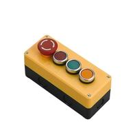 LA38 push button switch control box 4 holes plastic start stop industrial button two position emergency stop switch box(4-02)