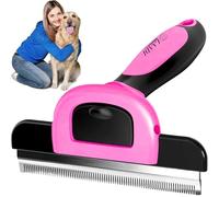Laadi Deshedding Tool for Dogs and Cats - Reduces Shedding by Up to 95% in Less Than 10 Minutes-best Choice for Grooming and Deshedding Your Lovely Pets. Dog Cat Horse Rabbit Brush. (PINK)
