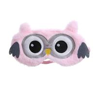 Laahoem Animal Sleep Eye Mask Cute Funny 3D Soft Fluffy Cartoon Eye Mask for Sleeping Travel Breathable Eyeshade Mask Kids Adult Women With Wings Owl Pink