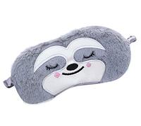 Laahoem Animal Sleep Eye Mask Cute Funny 3D Soft Fluffy Cartoon Eye Mask for Sleeping Travel Breathable Eyeshade Mask Kids Adult Women Sloth Gray