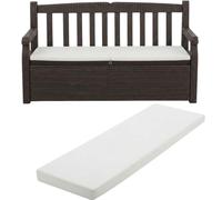 Laam linen High Density Foam Replacement for 2/3/4 Seater Keter Garden Bench Cushions - Fire Retardant Foam Inserts Only for Outdoor Seat Pads, Made in UK (3 Seaters-143cm x52cm x5cm)