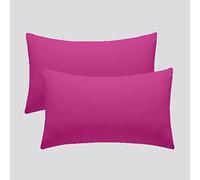 Laam linen®️ Luxury Pillowcase Pair of Housewife Non-Iron 100% PolyCotton Bedroom Bedding Pillow Cover 2 Pack (Fuchsia)