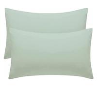 Laam linen®️ Luxury Pillowcase Pair of Housewife Non-Iron 100% PolyCotton Bedroom Bedding Pillow Cover 2 Pack (Duck Egg)