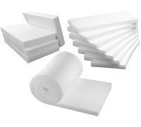 Laam Linen Upholstery Memory Foam Cut to any Size For Cushions Seat Pad Seating Dinning Seat Stool Chair Firm Foam (22" x 22" x 3", White)
