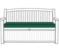 LAAM LINEN Waterproof Garden Bench Cushion 128x50x5cm Extra Thick Outdoor Seat Pads Only fit for Keter, Eden, Storage Benches & Swing Patio Cushion Durable & Easy to Clean Removable Cover (Green)
