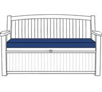 LAAM LINEN Waterproof Garden Bench Cushion 128x50x5cm Extra Thick Outdoor Seat Pads Only fit for Keter, Eden, Storage Benches & Swing Patio Cushion Durable & Easy to Clean Removable Cover (Navy)