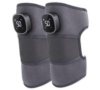 LAANCOO 2Pcs Cordless Knee Massager,Infrared Heat and Vibration Knee Pain Relief for Swelling Stiff Joints, 3 Modes Stretched Ligament and Muscles Injuries