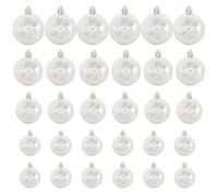 LAANCOO 30pcs Clear Iridescent Christmas Ornaments Balls, 4 Size Hanging Fillable Baubles for xmas Tree Holiday Party, White, Iridescent Christmas Ornaments