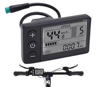 LAANCOO Bike Odometer,Speedometer for Bike Mph, 24V 36V 48V Lcd Display Bike Speedometer & Odometer, Waterproof Intelligent Bike Computer for Road Cyclists