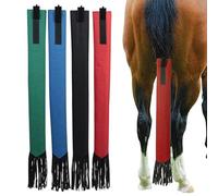 LAANCOO Horse Tail Bags,4Pcs Horse Tail Bag, 4 Color Tail Bags For Horses, 28x3x3 Anti-Sting Tail Bag, Protective Fabric Horse Tail Bags With Fastening Tape, Horse Supplies
