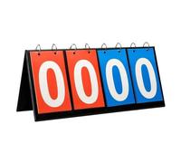 LAANCOO Scoreboard, Portable 4-Digit Flip Scoreboard, Sports Counter for Basketball Volleyball, Table Tennis Scoreboards, Basketball 4 Digits