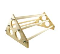 LAANCOO Wooden Chicken Perch and Roosting Bars for Brooder, Reusable Chick Roosting Bar for Brooder, Multifunctional Chicken Toys for Baby Chicks and Hens, 16.1x10.6x7.1 Inch
