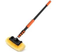 LAANPOLE 3.6m Car Wash Brush Long Handle, Telescopic Car Cleaning Brush with 30cm Soft Bristle, Car Washing Brush with Telescoping Pole for Caravan, Solar Panel, Conservatory, Boat