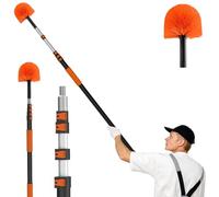 LAANPOLE 3.6m Extendable Feather Duster, Cobweb Brush Extendable for Cleaning, Telescopic Long Handled Duster with Extension Pole for High Ceilings, Outdoor Indoor Use