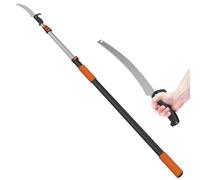 LAANPOLE 6m Pole Saw, Telescopic Tree Pruner for Tree Trimming, Tree Pruners Long Reach with Extension Pole for Backyard and Garden, Orange