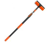 LAANPOLE 9m Telescopic Window Cleaner, 2-in-1 Window Cleaning Equipment for Home with Extendable Window Cleaning Pole, Window Cleaning Kit for Outdoor Indoor Use