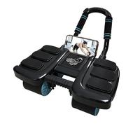 Laaorr Abdominal Wheel Roller with Knee Mat Ab Roller Exercise Wheel Automatic Rebound Elbow Support 4 Wheels Core Strength Trainer for Home Gym Fitness Abs Workout Equipment Built-In Phone Holder