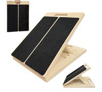 Laaorr Slant Board, Adjustable Wooden Calf Stretcher Heavy Duty Incline Stretch Board for Stretching and Squatting Professional Calf Stretch Board for Home, Gym, Outdoor Exercise Balance Board
