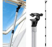 Laaorr Window Opener Pole 2Meter Telescopic Pole Opener with Hook for Roof Windows and Blinds Skylight Pole Compatible with Velux GGL & GGU,Stainless Steel Window Pole Opener