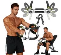 Laapee Twister Arm Trainer (20-160lbs Resistance) with Adjustment Tool - Home Gym Arm & Chest Exerciser for Men Women, Build Biceps & Chest Strength (Bonus Grip Strengthener Included) (Lemon Green)
